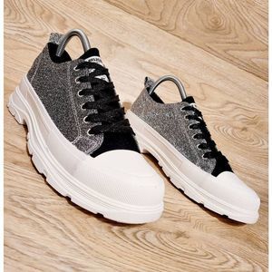 True Religion Shoes Janis Sneakers Womens Size 9 Silver Glitter Lace-Up Casual